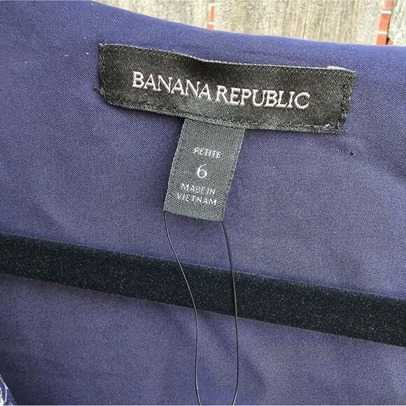 Banana Republic Navy Floral Hi-Low Maxi Dress 6 - Picture 6 of 9